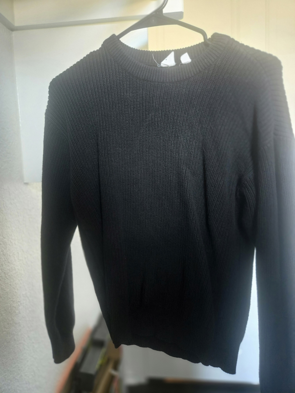 Boys GAP Black Ribbed Knit Crew Sweater